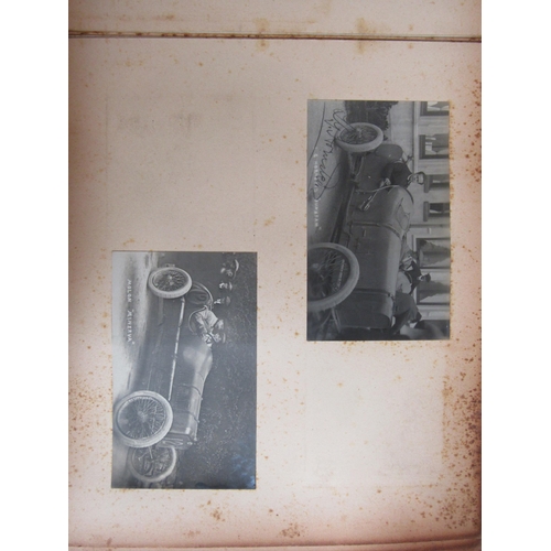 5235 - (Motor Racing, Grand Prix Sunbeams.) An early 20th Century photograph album containing 50+ mounted p... 