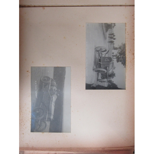 5235 - (Motor Racing, Grand Prix Sunbeams.) An early 20th Century photograph album containing 50+ mounted p... 