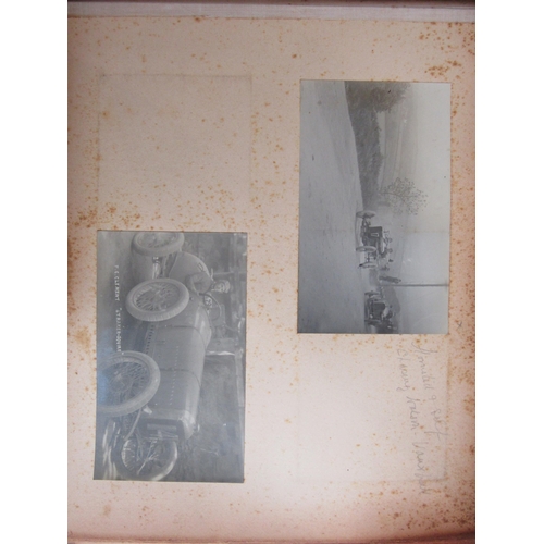 5235 - (Motor Racing, Grand Prix Sunbeams.) An early 20th Century photograph album containing 50+ mounted p... 