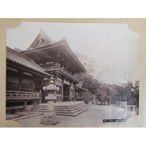 5276 - (Japan.) An album containing 75+ albumen print views of Japan c.1890-1900, of which 30 hand tinted, ... 