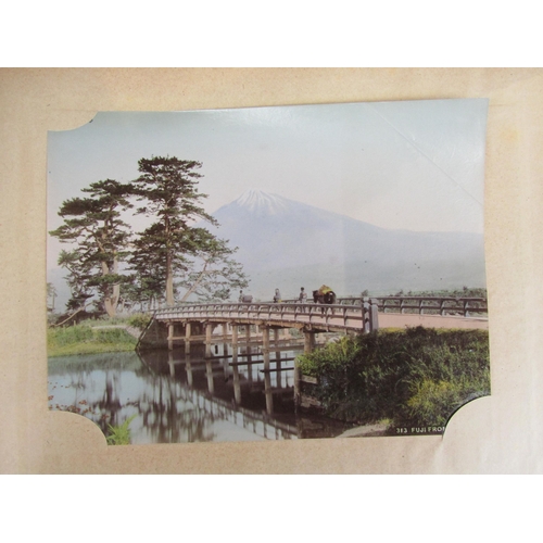 5276 - (Japan.) An album containing 75+ albumen print views of Japan c.1890-1900, of which 30 hand tinted, ... 