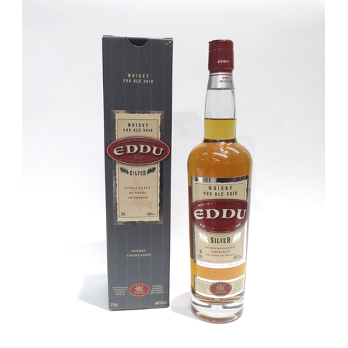 8042 - Eddu Silver, Whisky de Bretagne, pur blé noir, Double Distilled, Distillerie des Menhirs, 70cl, boxe... 