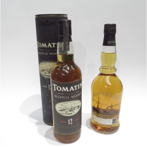 8025 - Old Pulteney 12 Year Old Single Malt Scotch Whisky, 70cl. Tomatin 12 Year Old Single Highland Malt S... 