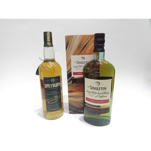 8032 - Speyburn 10 Year Old Single Highland Malt Scotch Whisky, 1Ltr. The Singleton Spey Cascade Single Mal... 