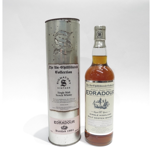 8041 - Edradour 1994 Signatory Vintage The Un-Chillfiltered Collection Single Malt Scotch Whisky, Distilled... 