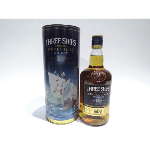 8087 - James Sedgwick Distillery Three Ships 10 Year Old Single Malt Whisky, Wellington, South Africa, 750m... 