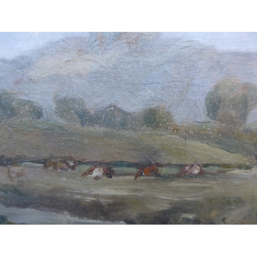 6040 - Attributed to Sir Alfred James Munnings PRA RWS RI (1878-1959) (ARR) An oil on canvas of a pastoral ... 