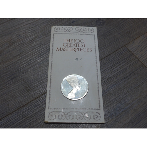 7005A - 'The 100 Greatest Masterpieces' Silver Proof coin set of 100 coins struck by John Pinches Medallists... 