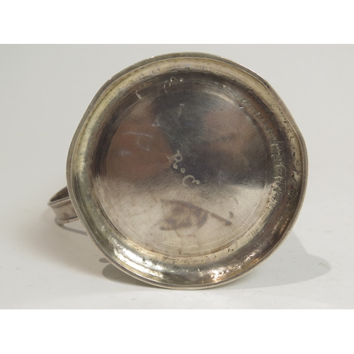 7073 - A George I John East silver tankard of small proportions, the base with punched R.C. initials, Londo... 