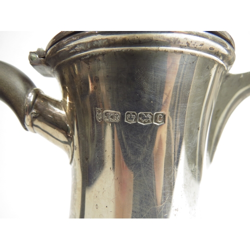 7086 - A Joseph Rodgers & Son silver hot water jug with initial 