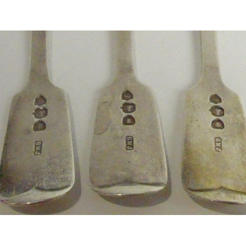 7163 - A set of seven Josiah Williams and Co silver teaspoons, London 1893, 170g