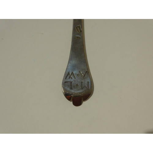 7017 - A William & Mary silver trefid spoon by William Penstone I, London 1697 with initials to handle, 19c... 