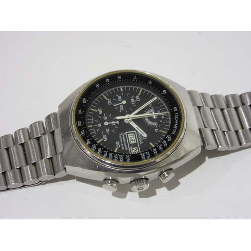 7028 - An Omega Speedmaster Automatic wristwatch, stainless steel case and strap, three subsidiary dials, o... 