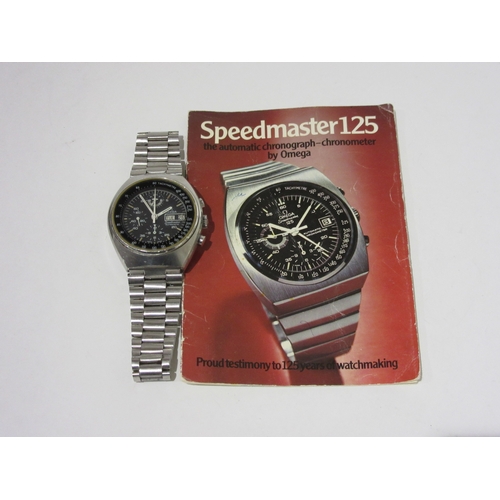 7028 - An Omega Speedmaster Automatic wristwatch, stainless steel case and strap, three subsidiary dials, o... 