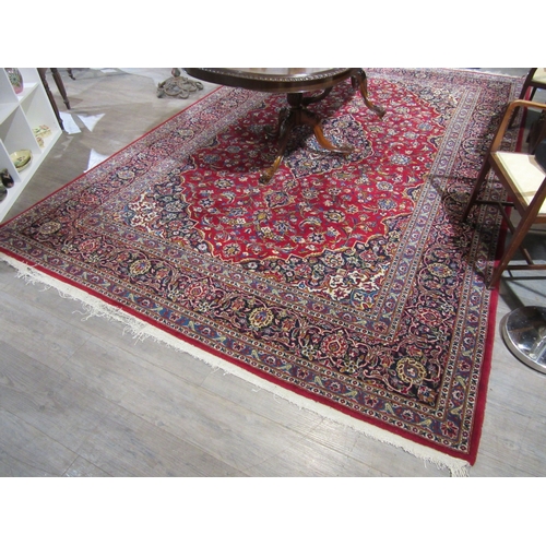 7630 - A mid 20th Century Persian Keshan/Kashan rug signed in Persian 