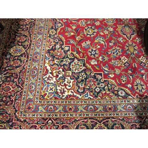 7630 - A mid 20th Century Persian Keshan/Kashan rug signed in Persian 