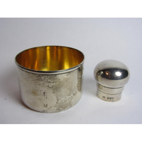 4408 - A silver bottle top and solid silver coaster