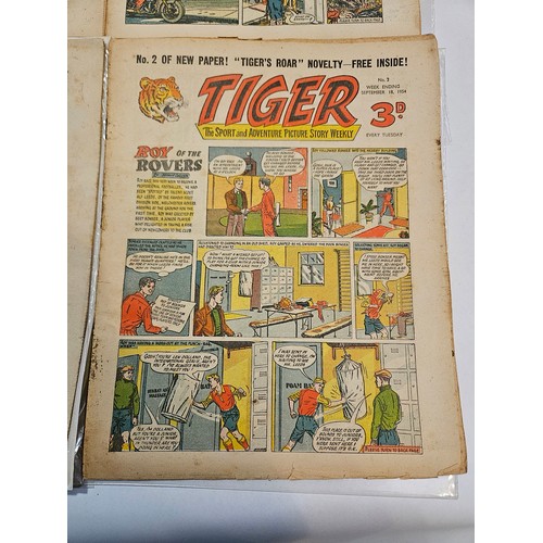 9035 - Tiger Comics (1954-56) - a broken run of the mid 20th Century Tiger comics of the first 100 issues, ... 