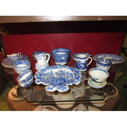 4005 - A selection of blue and white ceramics including Spode Blue Italian