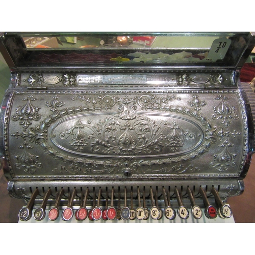 4007 - NCR (National Cash Register) model 41, serial No. 365736, manufactured in 1903. Nickel plated case, ... 