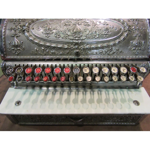 4007 - NCR (National Cash Register) model 41, serial No. 365736, manufactured in 1903. Nickel plated case, ... 