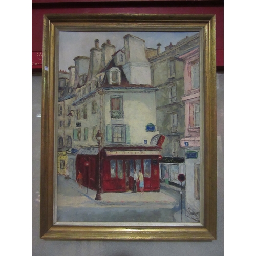 4021 - GENE GRANT (Mid 20th Century): A framed oil on canvas, Parisian street scene.  Signed bottom right. ... 