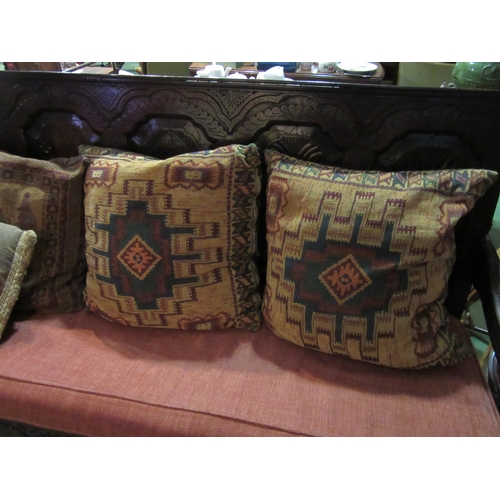 4214 - Three scatter 'Jonelle' duck feather filled scatter cushions and another smaller cushion (4)