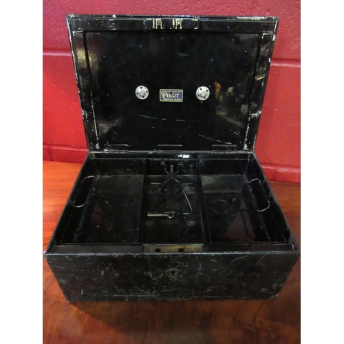 4278 - A Pilot deed box/cash box with key