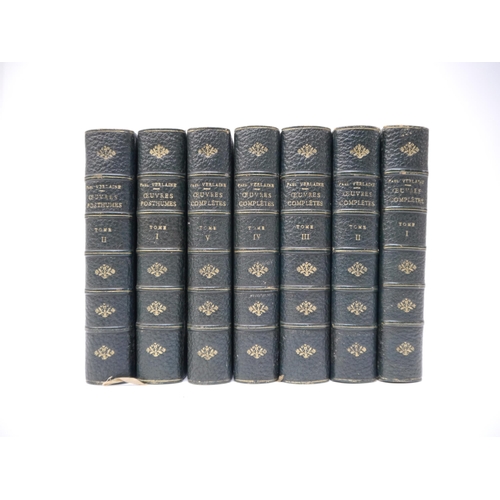 4286 - Paul Verlaine: 'Oeuvres Completes; Oeuvres Posthumes', Paris, Albert Messein, 1920-23, 7 volumes, po... 