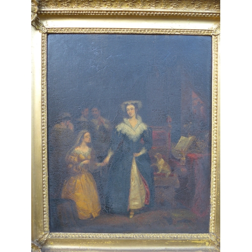 6028 - A 19th Century school oil on canvas depicting 'Mary Queen of Scots'. Set in an ornate gilded frame. ... 