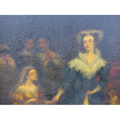 6028 - A 19th Century school oil on canvas depicting 'Mary Queen of Scots'. Set in an ornate gilded frame. ... 