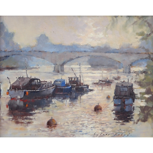 6039 - SYDNEY FOLEY (1916-2001) A framed oil on board - 'The Moorings, Richmond'. Signed bottom right. Labe... 