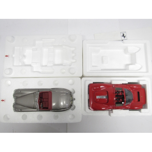 9395 - Two 1:24 scale diecast cars to include Danbury Mint 1949 Jaguar XK120, no certificate, and Jouef Evo... 