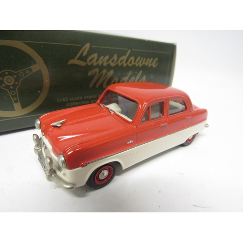 9464 - Two boxed Lansdowne Models (Brooklin) code 3 LD7 1954 Ford Zephyr Zodiac diecast model cars, one in ... 