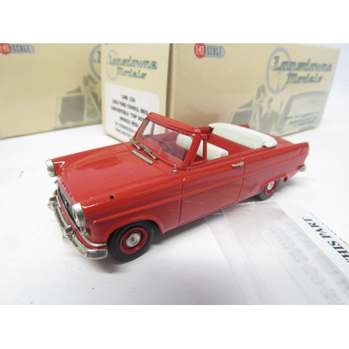 9449 - Three boxed Lansdowne Models (Brooklin) diecast model cars, to include LDM23A 1962 Ford Consul Conve... 