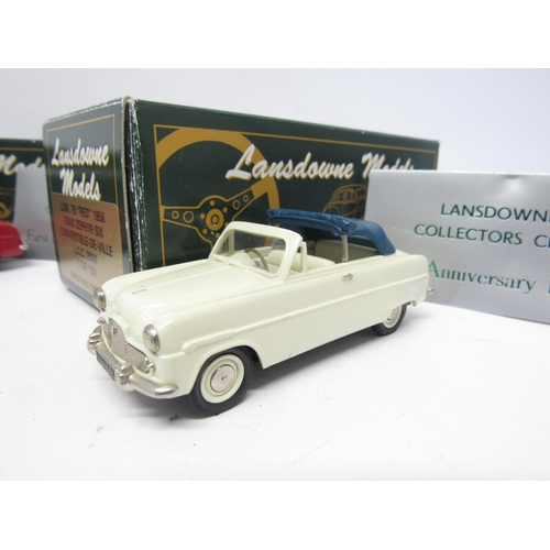 9462 - Two boxed Lansdowne Models (Brooklin) LDM7B 1956 Ford Zephyr Six Convertible-De-Ville diecast cars, ... 