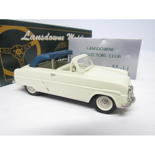 9462 - Two boxed Lansdowne Models (Brooklin) LDM7B 1956 Ford Zephyr Six Convertible-De-Ville diecast cars, ... 