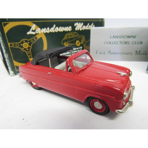 9462 - Two boxed Lansdowne Models (Brooklin) LDM7B 1956 Ford Zephyr Six Convertible-De-Ville diecast cars, ... 