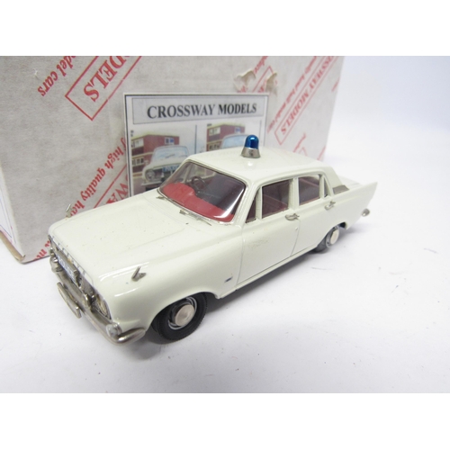 9460 - Two boxed Crossway Models limited edition diecast model police cars to include CS16 Ford Zephyr 6 Mk... 