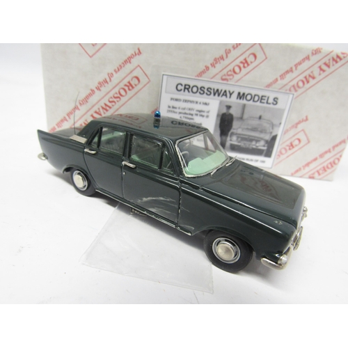 9460 - Two boxed Crossway Models limited edition diecast model police cars to include CS16 Ford Zephyr 6 Mk... 