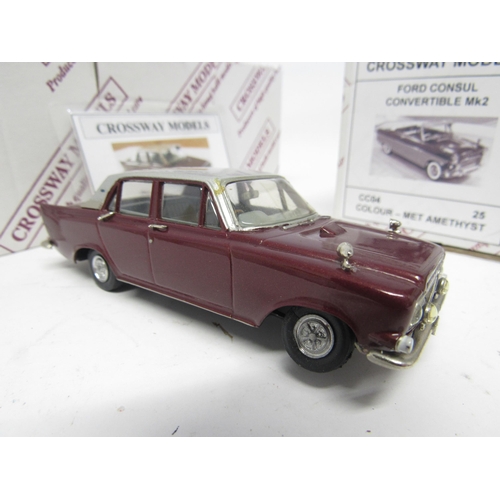 9459 - Two boxed Crossway Models limited edition diecast model cars to include CC04 Ford Consul Convertible... 