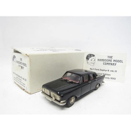 9483 - A boxed The Handsome Model Company limited edition diecast no.1 Ford Zephyr 6 Mk III in black with m... 