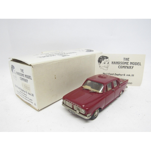 9482 - A boxed The Handsome Model Company limited edition diecast no.1 Ford Zephyr 6 Mk III in red with bei... 