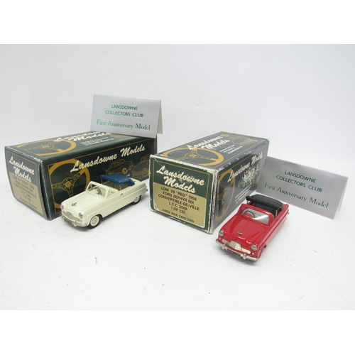 9486 - Two boxed Lansdowne Models (Brooklin) LDM7B 1956 Ford Zephyr Six Convertible-De-Ville diecast model ... 