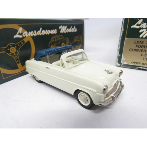 9486 - Two boxed Lansdowne Models (Brooklin) LDM7B 1956 Ford Zephyr Six Convertible-De-Ville diecast model ... 