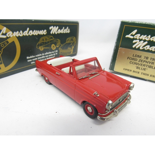 9481 - Two boxed Lansdowne Models (Brooklin) diecast model cars to include LDM23 1962 Ford Consul Convertib... 