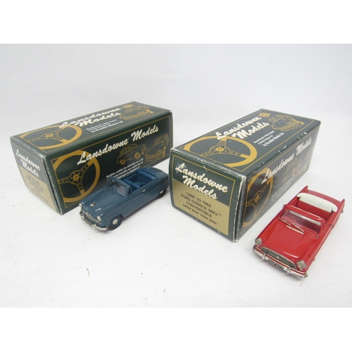 9477 - Two boxed Lansdowne Models (Brooklin) diecast model cars to include LDM23 1962 Ford Consul Convertib... 