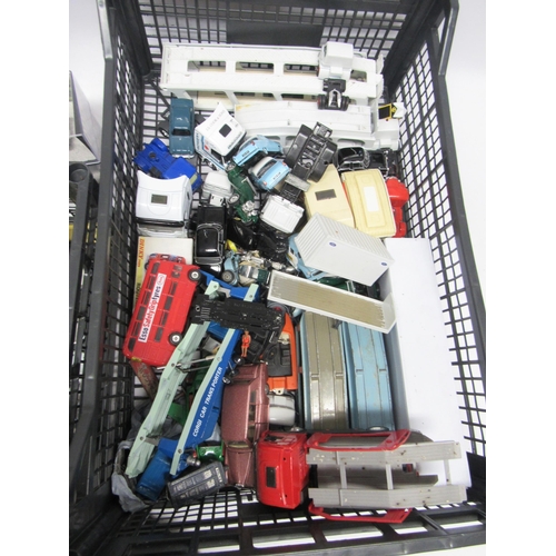 9340 - A collection of assorted boxed, loose, playworn and repainted diecast model vehicles, spares and acc... 