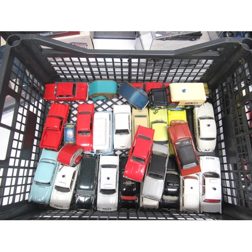 9340 - A collection of assorted boxed, loose, playworn and repainted diecast model vehicles, spares and acc... 