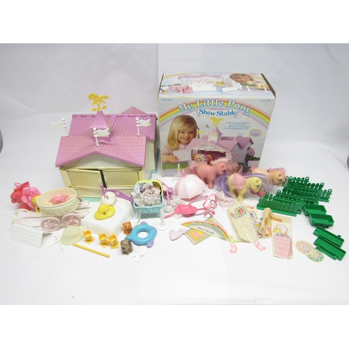 9043 - Two boxed Hasbro My Little Pony play sets to include #4884 Lullabye Nursery and #4885 Show Stable, t... 